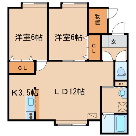 ハスコート大町の物件間取画像